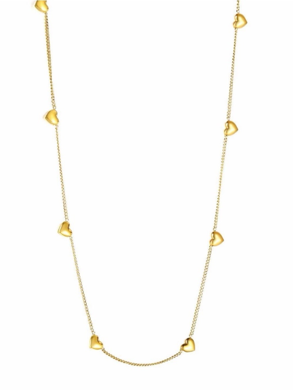 18k Gold plated hearts necklace